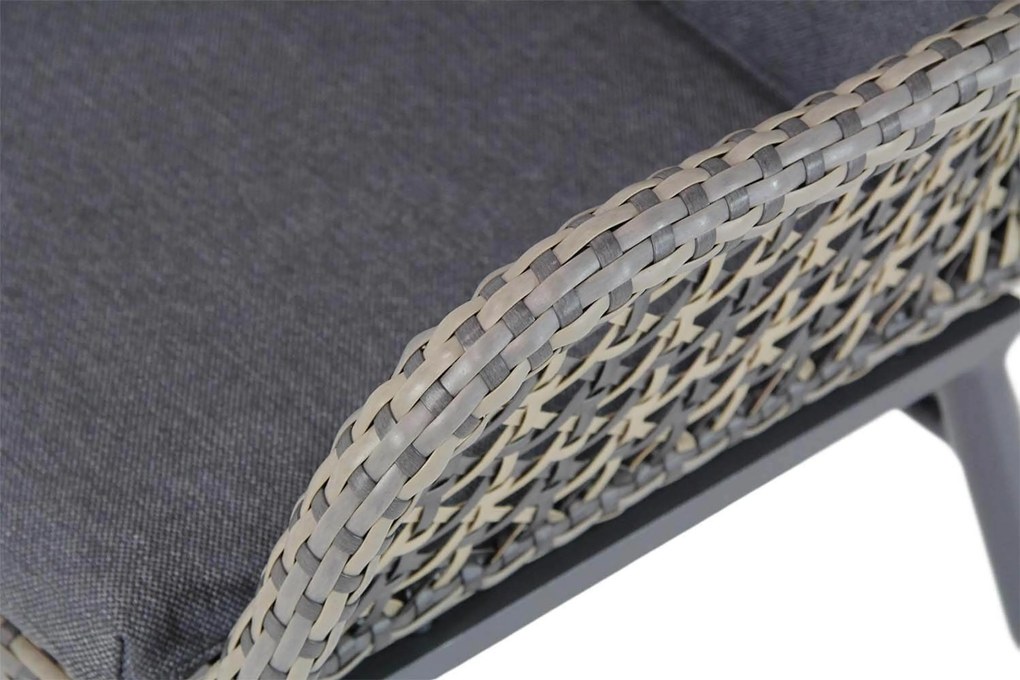 Tuinset 4 personen 180 cm Wicker Grijs Lifestyle Garden Furniture Dolphin/Palta