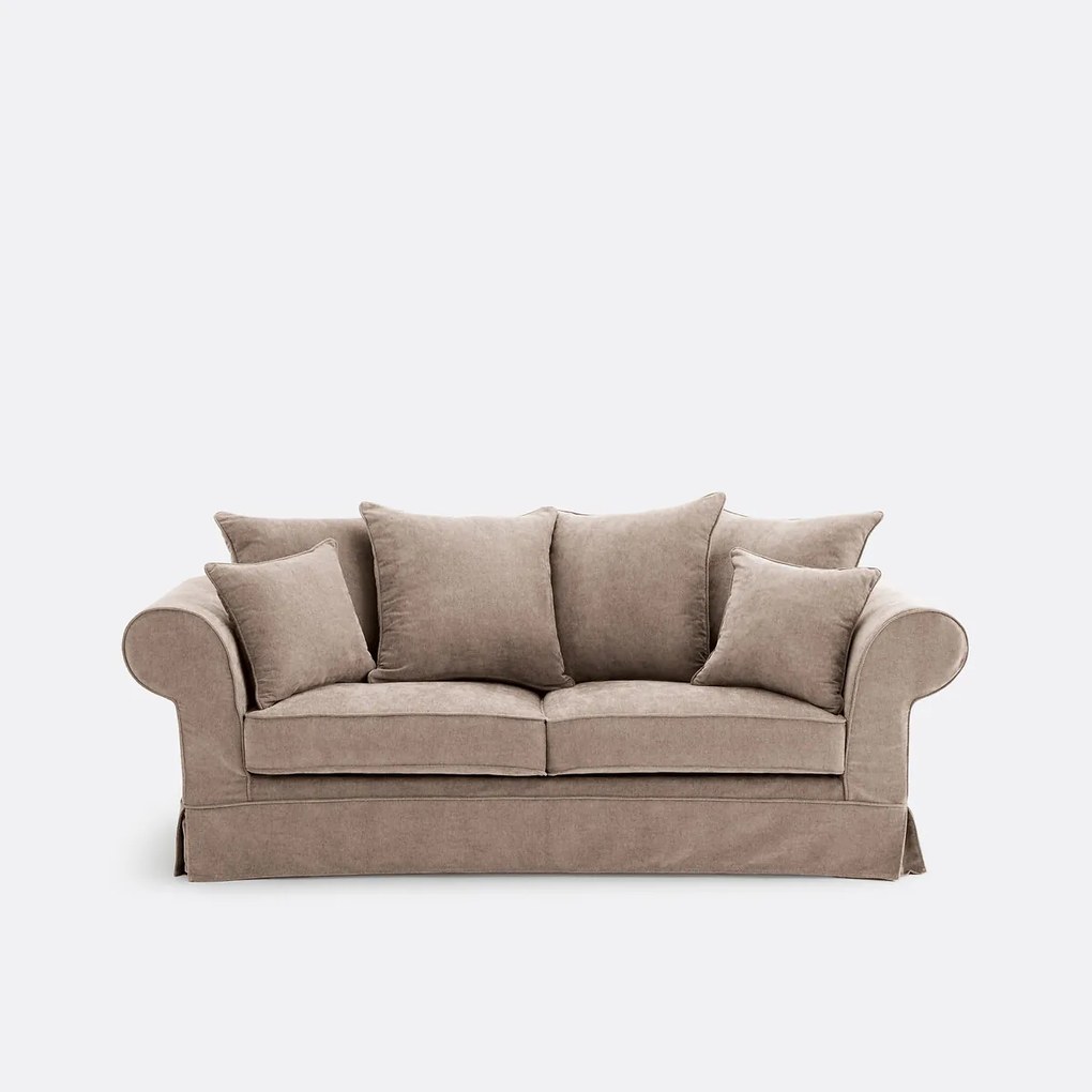 2-, 3- of 4-zitsbank met afneembare hoezen, in gemêleerd polyester, ADELIA
