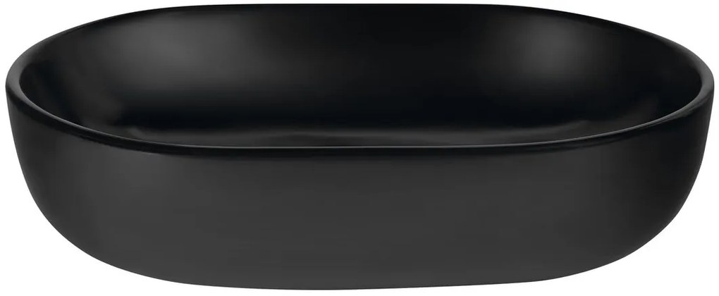 Sapho Rondane keramische waskom 60x42cm zwart mat