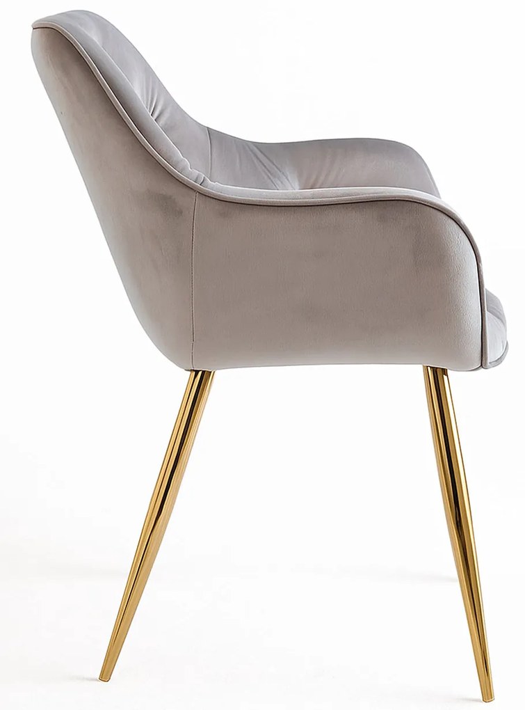 Zandel Gouden Fluwelen Stoel