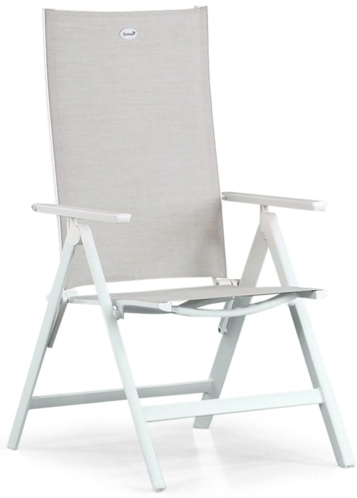 Tuinset 6 personen 240 cm Aluminium/textileen Wit Hartman Aruba/Cervola