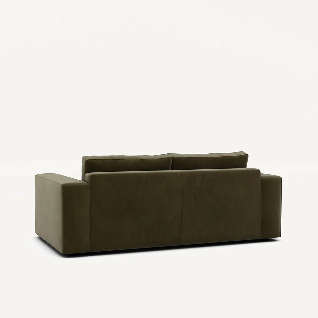 3-zits compacte bank in fluweel, Skander