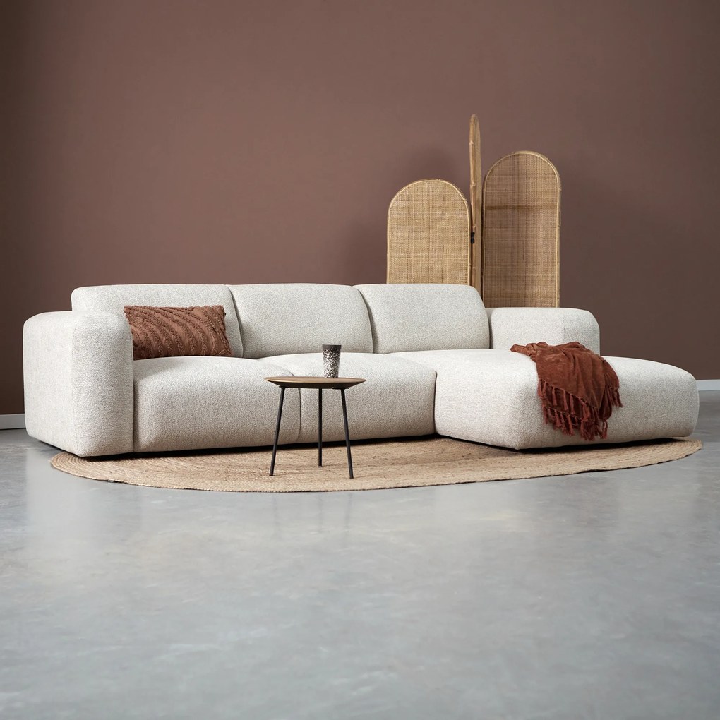 PEPP Interiors Soul Beige Hoekbank Met Chaise Longue Rechts