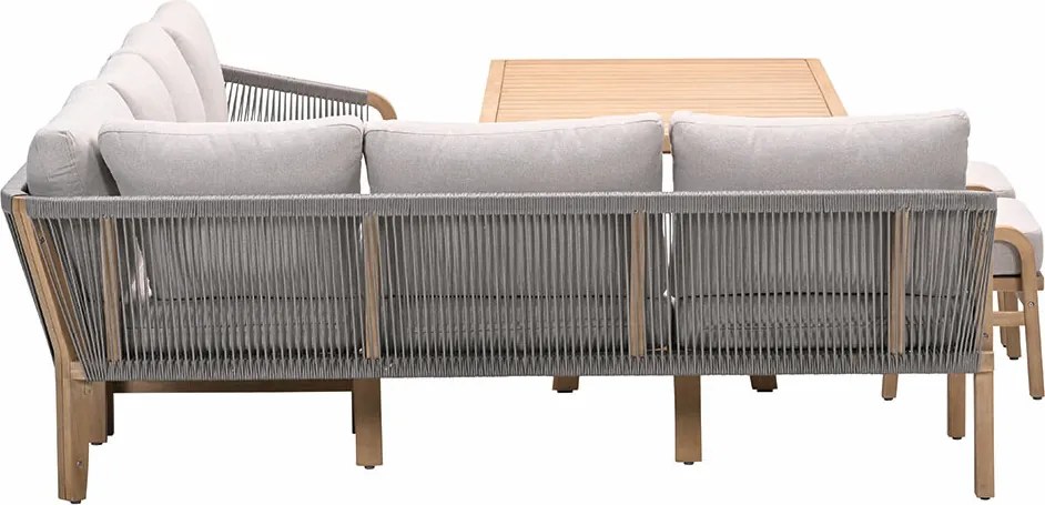 Garden Impressions Alora lounge dining set 5-delig links - grey sand
