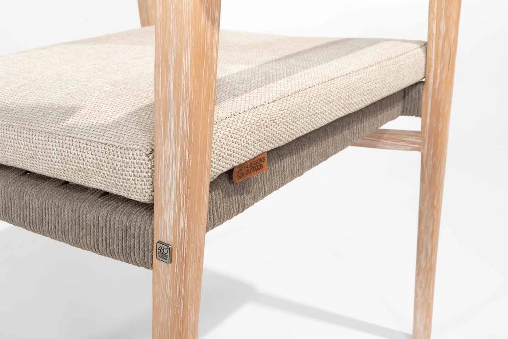 4 Seasons Outdoor Julia stapelbare tuinstoel SALE Tuinstoel beige weerbestendig