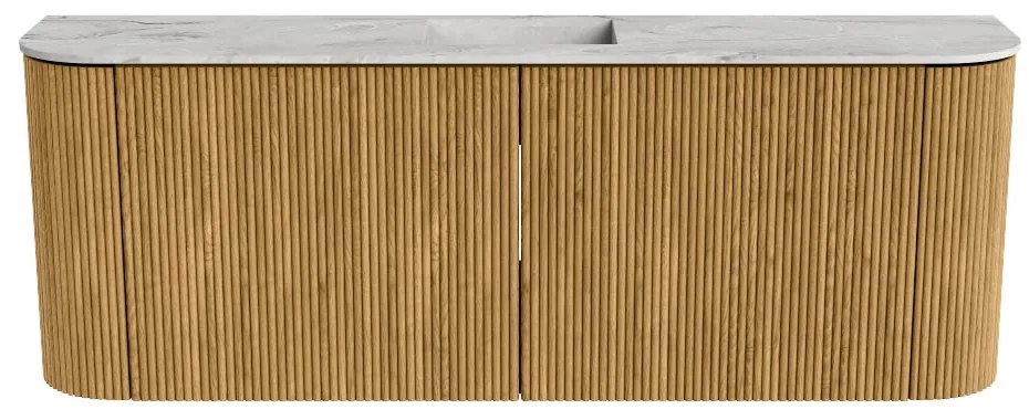 Mondiaz Joya DLux 115cm toiletmeubel ronding links/rechts oak met wastafel faye midden zonder kraangat glace