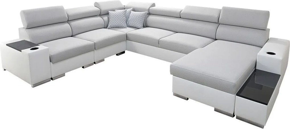 Hoekbank Pearland 105, Aanwezig, Aanwezig, 358x282x80cm, 278 kg, Poten: Metaal, Hout