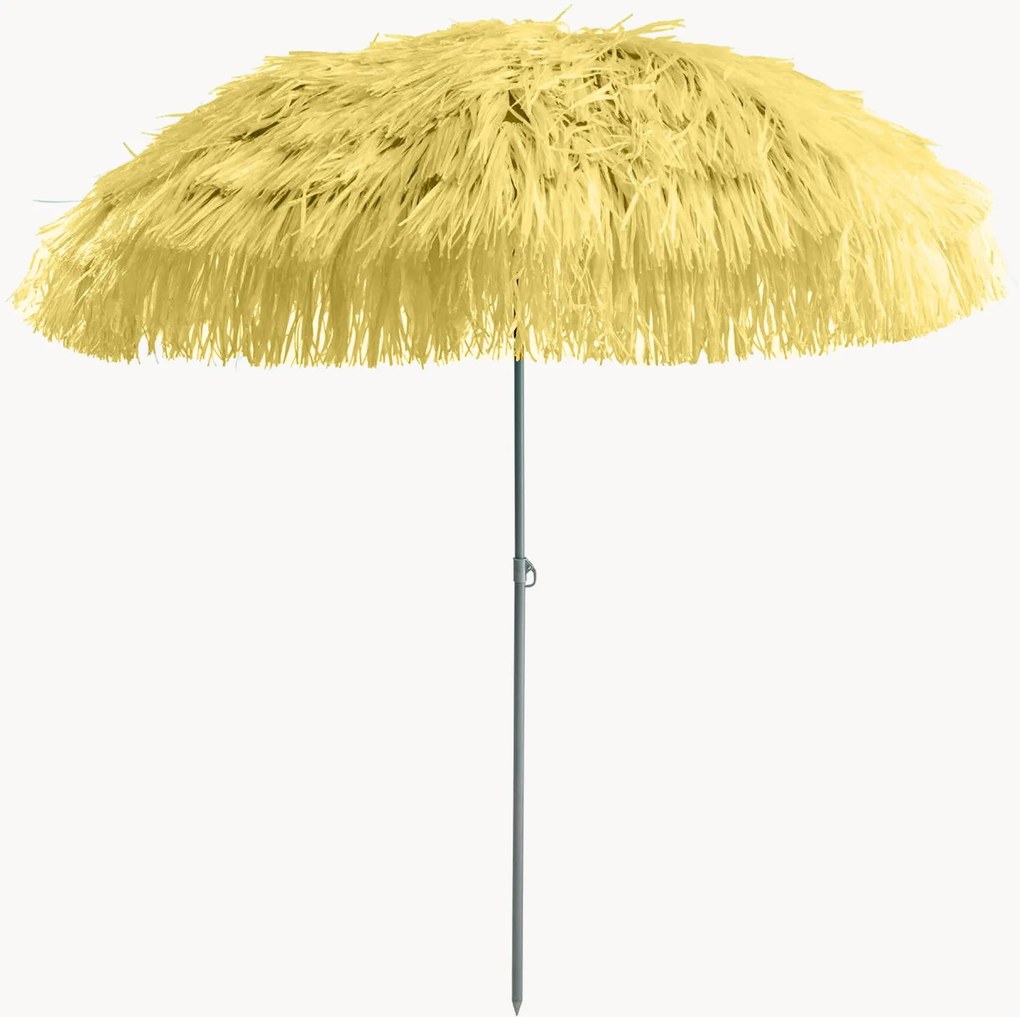 In hoogte verstelbare strandparasol Hawaii met franjes, Ø 200 cm