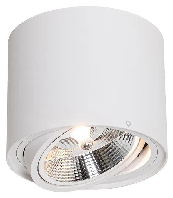 Smart plafondSpot / Opbouwspot / Plafondspot wit draai- en kantelbaar incl. Wifi GU10 111mm - Rondoo Up GU10 Binnenverlichting Lamp