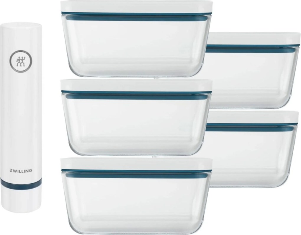 ZWILLING FRESH &amp; SAVE Meal prep bundle, 6 pieces / M, glass, La-mer - FRESH &amp; SAVE - ZWILLING