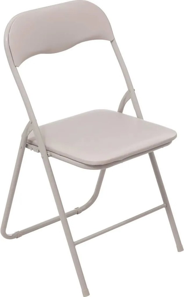 5Five Klapstoel PVC - Beige - 44x48x79 cm - Inklapbaar