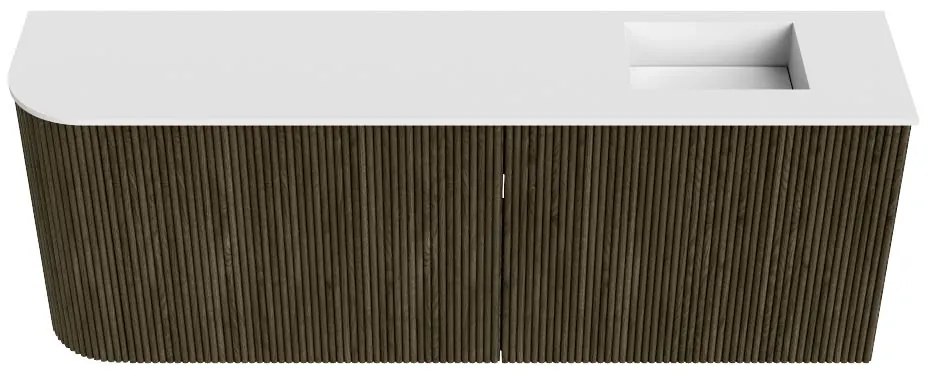Mondiaz Joya 110cm toiletmeubel ronding links shadow met wastafel faye rechts 1 kraangat talc