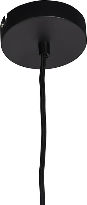 Hanglamp met velours kap groen met goud 50 cm - Combi