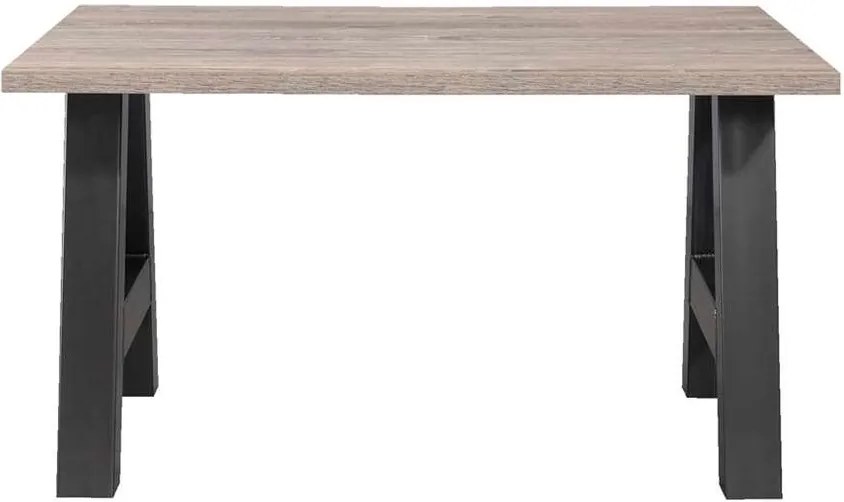 Eetkamertafel Kai - donkerbruin eikenkleur - 78x137,5x100 cm - Leen Bakker