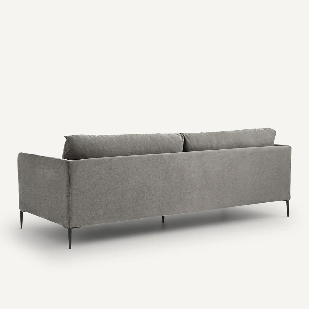 Zitbank in stonewashed fluweel, Oscar, ontwerp E. Gallina