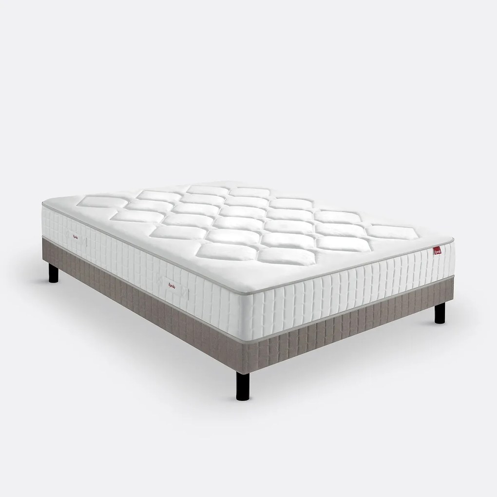 Ensemble matras met veren le Délicatesse + beddenbodem