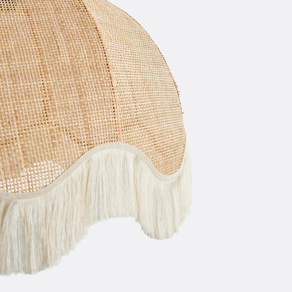 Hanglamp in rotan, met franjes,Ø69 cm, Daphné