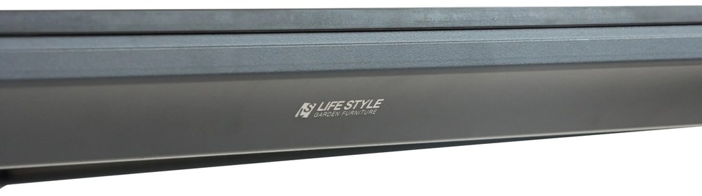 Tuinset 4 personen 90 cm Aluminium/textileen Grijs Hartman Royal