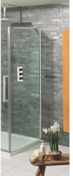 Simpsons Ten zijwand 80x195cm zilver profiel helder glas TSPSC0800