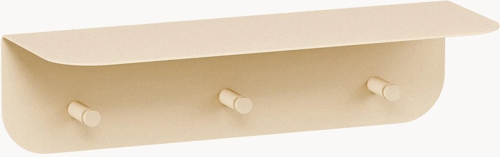 Metalen wandrek Malou met haken en hoedenplank