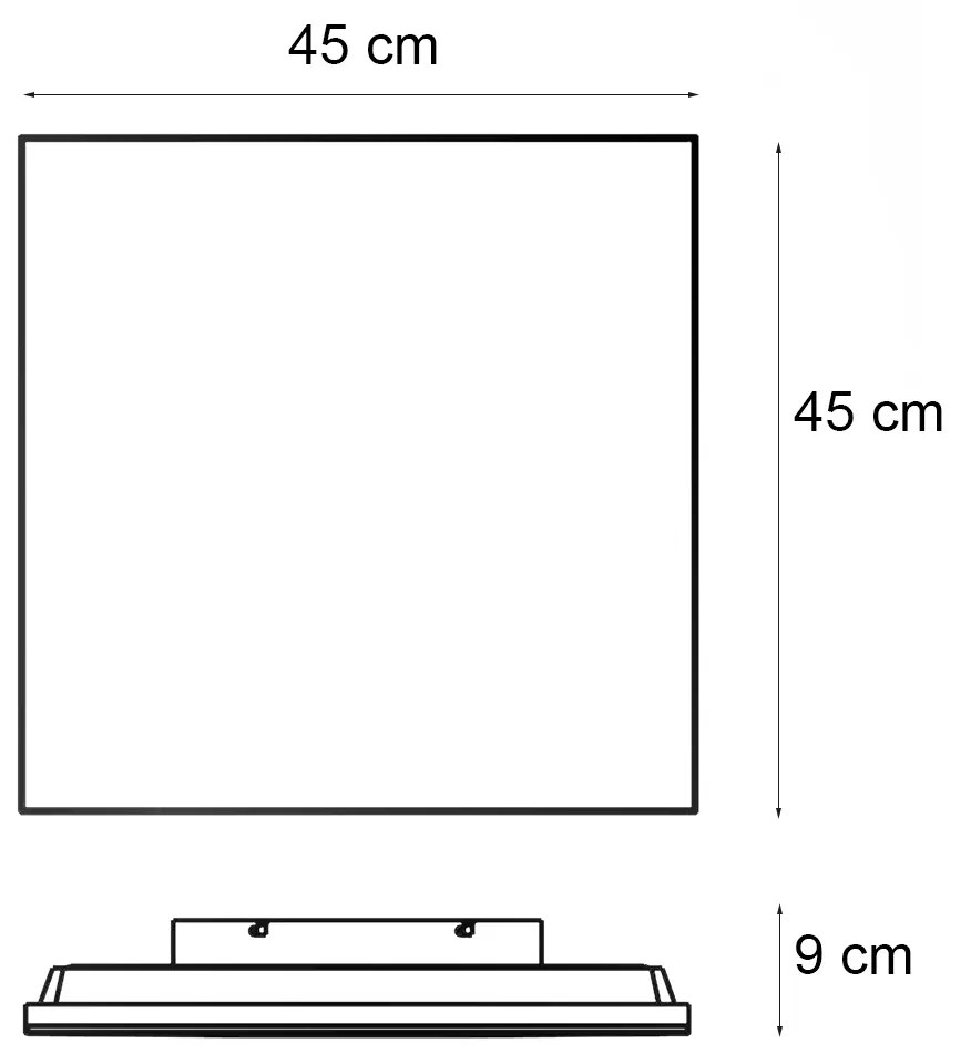 Modern LED paneel wit 44,5x44,5 cm incl. LED dim to warm RGB - Aziza vierkant Binnenverlichting Lamp