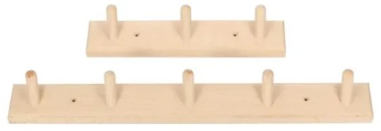 Kapstok, beukenhout, 3 haakjes, 230 mm x 55 mm