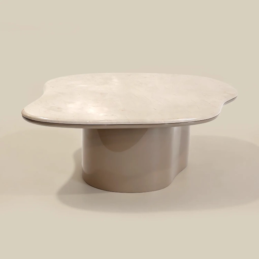 Salontafel Hoogglans Marmer Organisch - 100.5 X 79cm.