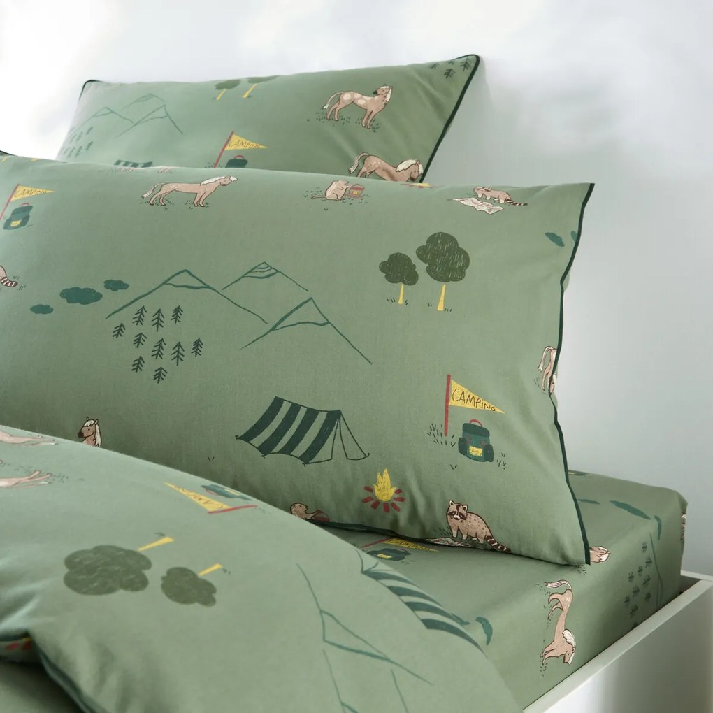 Kussensloop voor kinderen, katoen, dierenprint, YOSEMITE CAMP