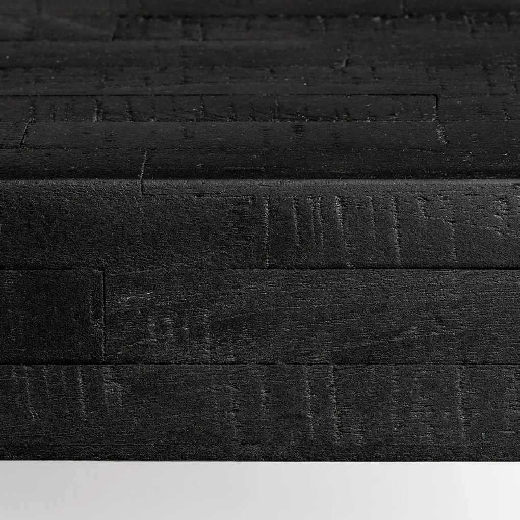 Lavis Suri Black Eettafel Van Gerecycled Teak Zwart 160 X 78 Cm - 160 X 78cm.