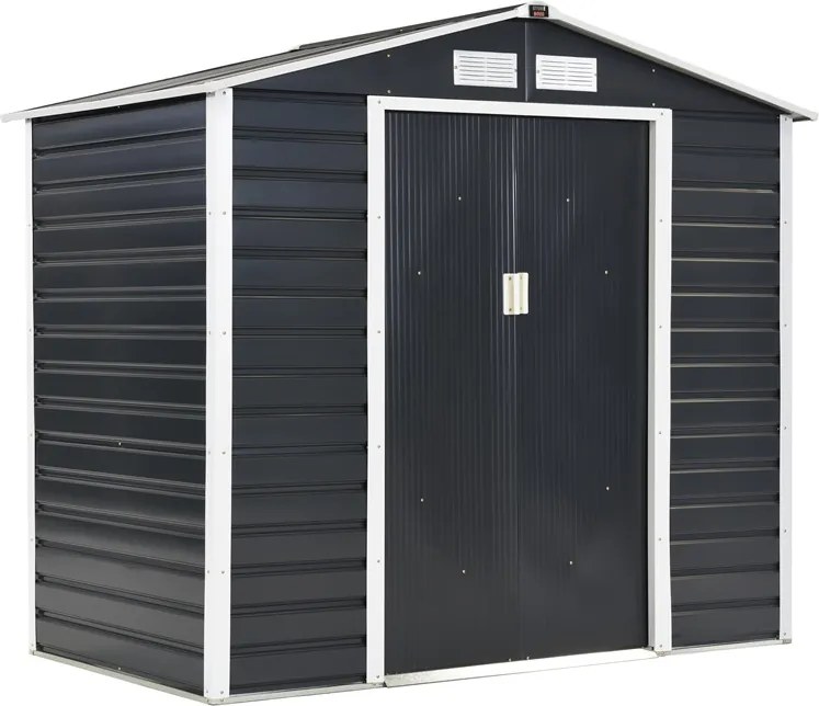 Lahti metalen gereedschapshuisje 2,1 x 1,3 m Store Boss antraciet