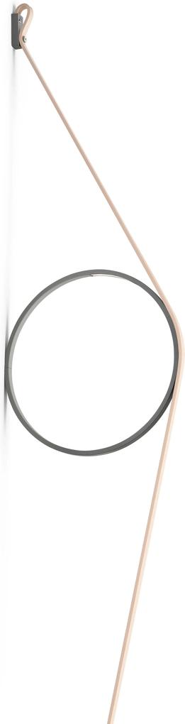 Flos Wirering wandlamp LED roze kabel/grijze ring