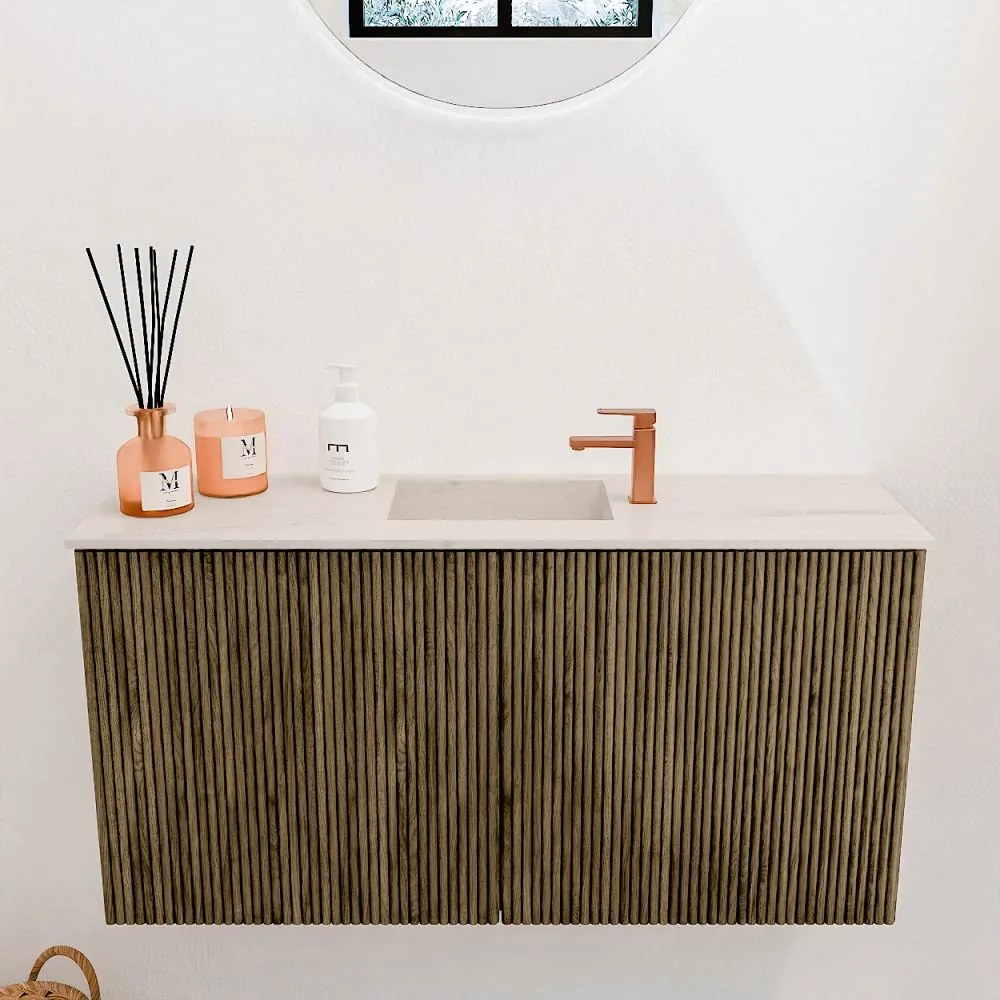 Mondiaz Joya DLux 80cm toiletmeubel dusk met wastafel faye midden 1 kraangat meli
