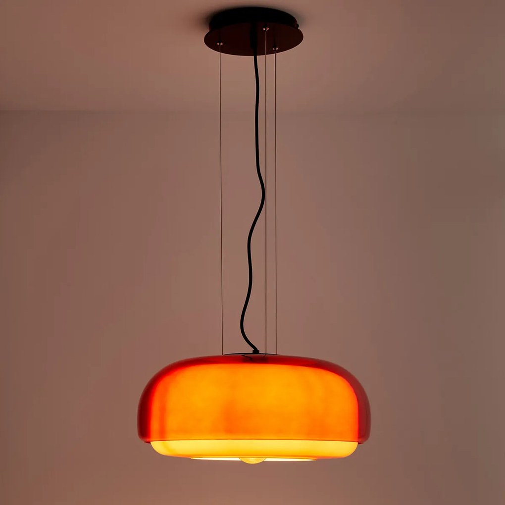 Hanglamp in gekleurd glas Ø45 cm, Kinoko