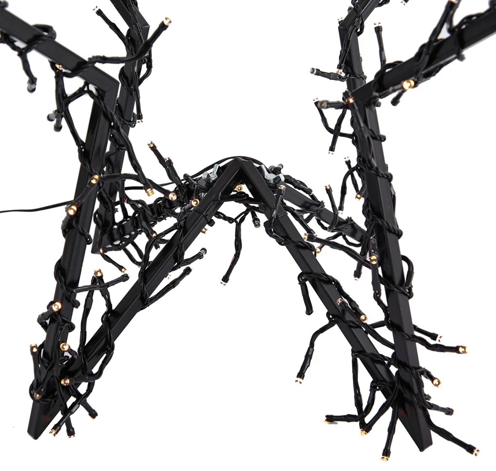 Kerst ster zwart ster incl. LED IP44 - Brilli