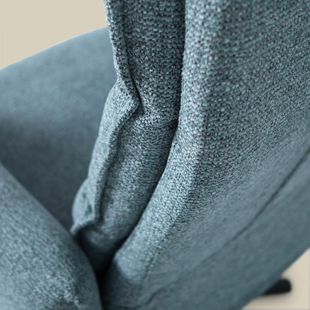 Elektrische Relaxfauteuil Stof Lichtblauw