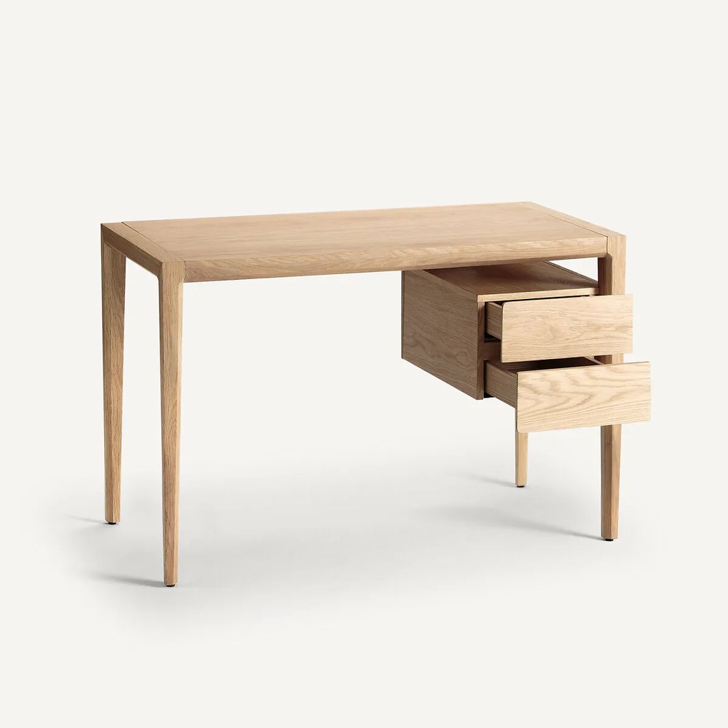 Bureau in fineer eik, Nizou design E. Gallina