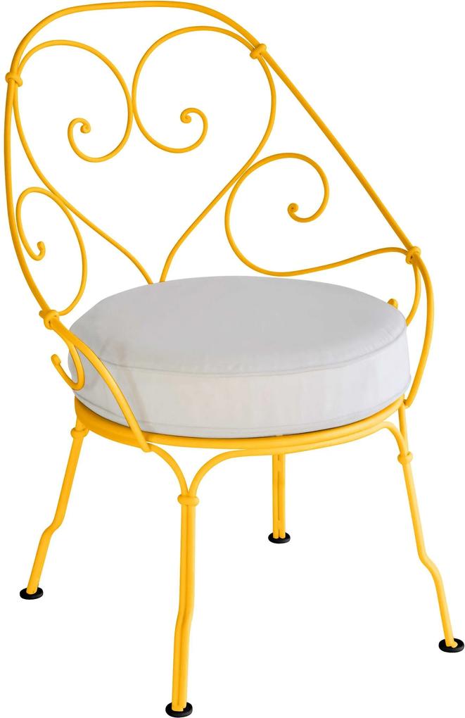 Fermob 1900 fauteuil met off-white zitkussen Honey