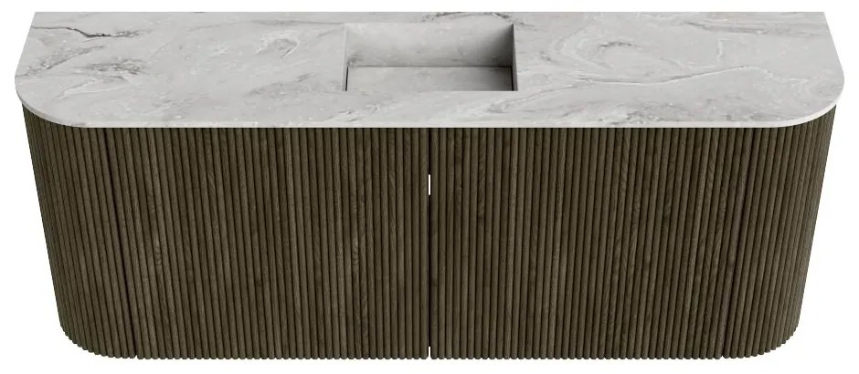 Mondiaz Joya DLux 105cm toiletmeubel ronding links/rechts shadow met wastafel faye midden zonder kraangat glace