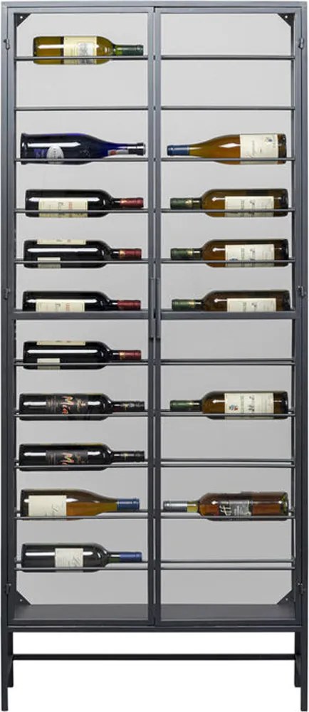 Glazen Wijnkast Vitrine - 75x20x180cm.