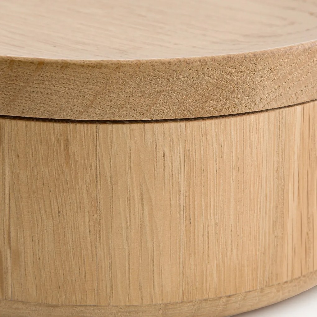 Massief eikenhouten doos, hoogte 7 cm, RENDO