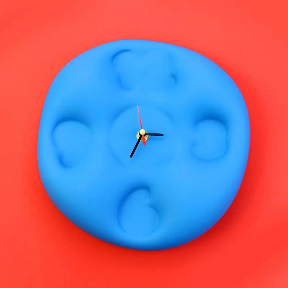 Design Klok - Teun Zwets - Bubble Clock Blauw