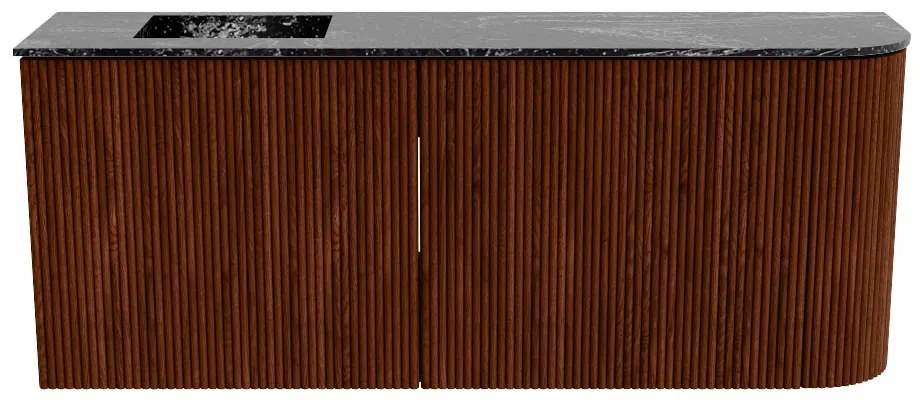 Mondiaz Joya DLux 100cm toiletmeubel ronding rechts ruby met wastafel faye links zonder kraangat lava