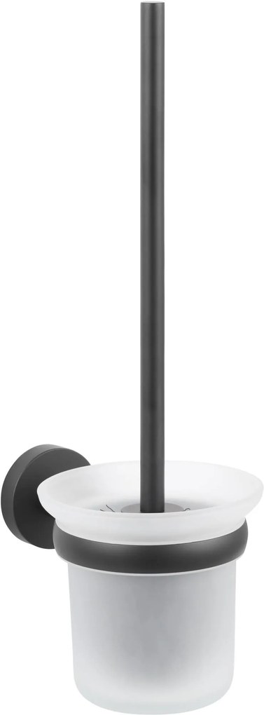 Saqu Eurotrend toiletborstel met wandhouder mat zwart