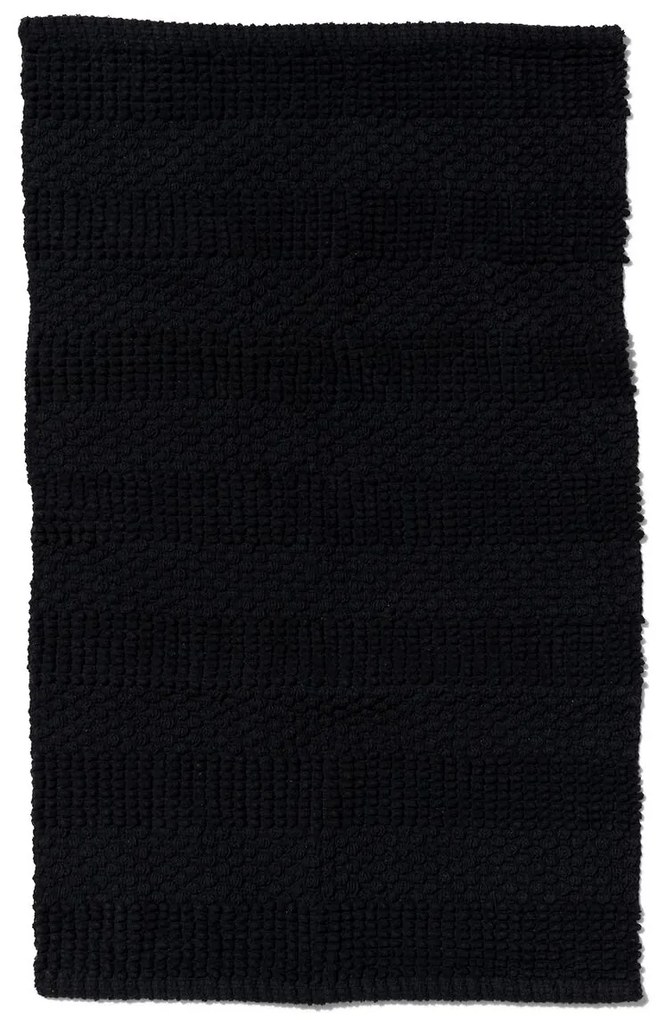 HEMA Badmat 50x80 Strepen Zwart (zwart)