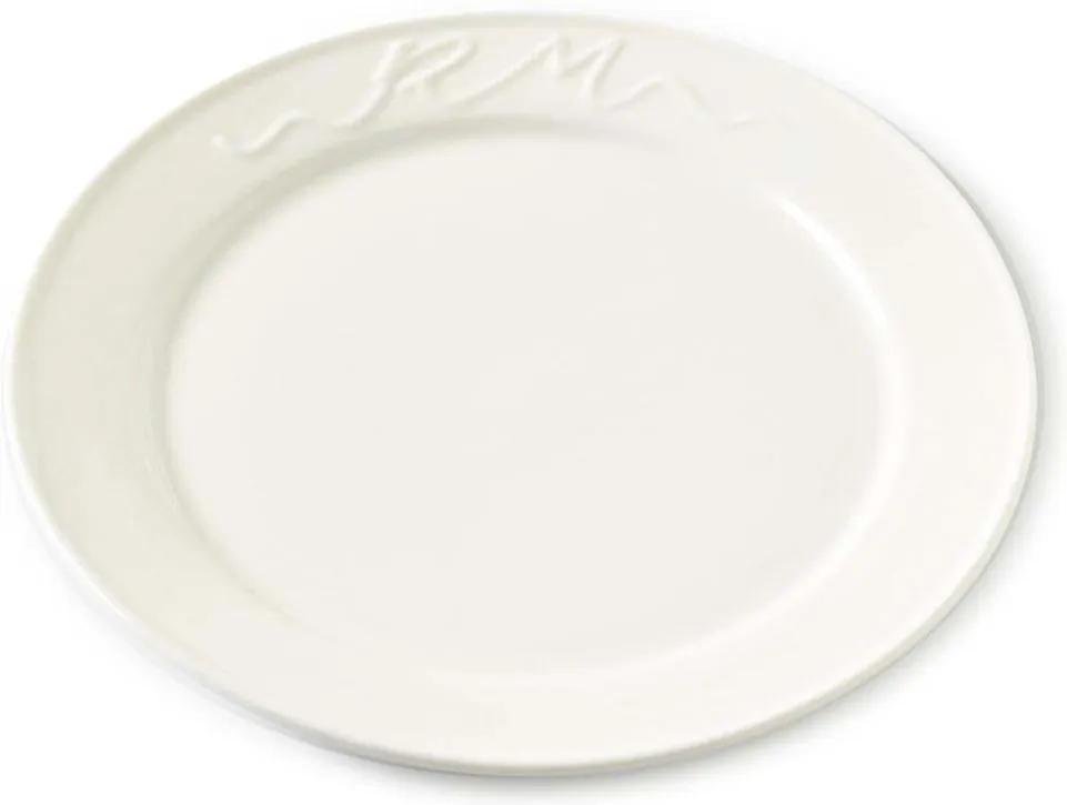 Rivièra Maison - RM Signature Collection Breakfast Plate - Kleur: wit