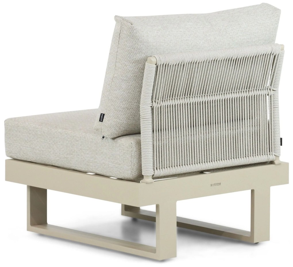 Hoek loungeset 6 personen Aluminium Taupe Lifestyle Garden Furniture Lorenzo