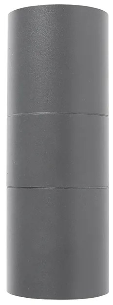 Buitenwandlamp donkergrijs 2-lichts IP44 - Duo