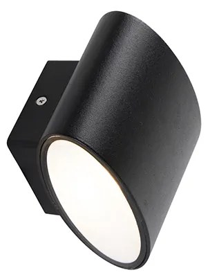 Moderne buitenwandlamp zwart incl. LED IP44 - Ovum