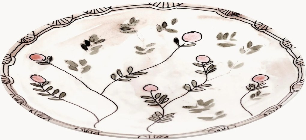 Serveerplateau Midnight Flowers van Fine Bone China