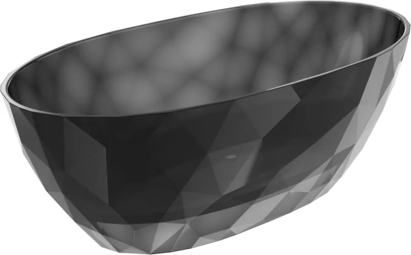 Mexen Orax zwarte vrijstaande transparante badkuip 170 x 80 cm, chroom stop - 58081708013